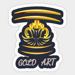 gold art Sticker